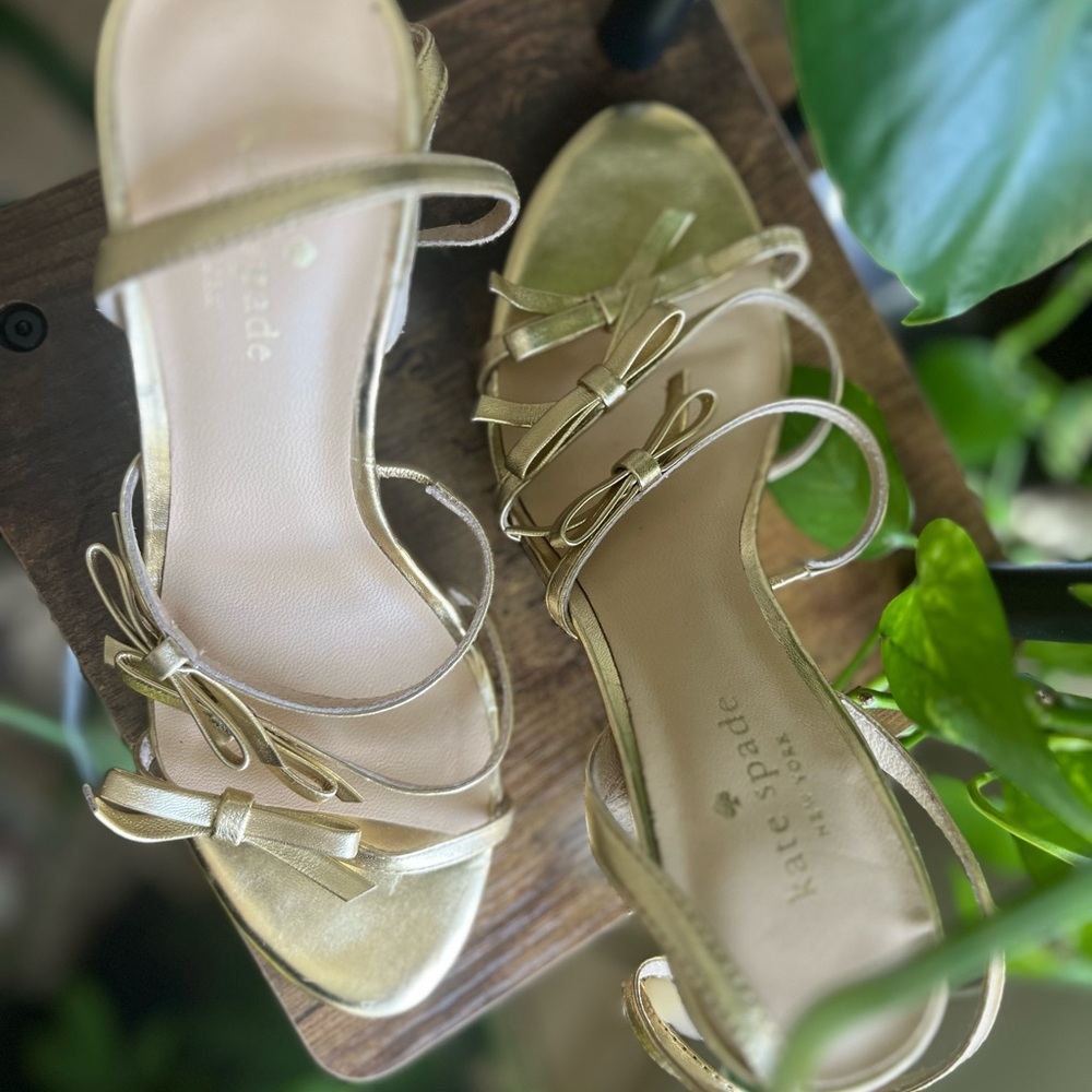 Kate Spade Gold Strappy Women's Sandals